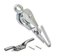 Fort Fasteners Washing Line Pulley Kits with Screw Eyes and Cleat Hooks