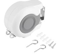Washing Line Retractable Clothes Airer Line Adjustable Double Washing Line Clothesline Retractable Outdoor Fil Linge Washing Line for Balcony, Garden, Indoor and Outdoor Drying Length of