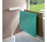 Washing Line Retractable Wall-Mounted Double Clothes Drying Line, Heavy Duty Retractable, Extendable Reel Airer Clothes line Adjustable Clothes Dryer Line Garden outdoor or indoor (18M5L)