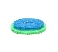 Washing Lines 2Pcs Portable Clotheslines Nylon Windproof Washing Line Non-slip Clothes Rope with Hooks for Indoor Outdoor Camping Traveling (Blue 5m, Green 10m)