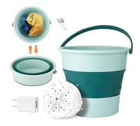 Washing Machine, 10 L Foldable Portable Washing Machine, Washer with Ultrasonic Cleaning, Timer, Small Apartment Portable Washer for Camping, RV, Travel