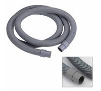 Washing Machine and Dishwasher Drain Hose Extension Kit, 1.5 m / 2 m / 3 m Flexible PP Waste Pipe with Connector and Clamps, Grey