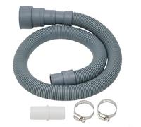 Washing Machine and Dishwasher Drain Hose Extension Pipe Kit, PP Material Waste Water Outlet Tube Compatible with All Brands, Includes Connector and Clamps, Grey 200cm(70CM)