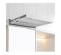 Washing Machine and Dryer Clothes Drying Rack,Retractable Concealed Built-in Clothes Rail,Deepened Damping Buffer Track,Stable(White)