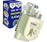 Washing Machine Anti Interference Capacitor 0,47µF 16A/40°C 275V 50/60Hz with the Original Code 00623842 623842 9000 676768 for Bosch for Siemens - Warranty 10 Years - MONTERAL