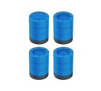 Washing Machine Base 4PCS Anti Vibration Pads Washer Feet Pad Universal Washing Machine Anti-Skid Roller Kit Furniture Lifting Foot Base Elevate(4pcs Blue 85mm)