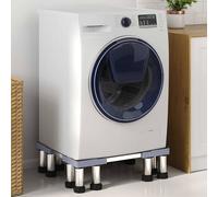 vidaXL Washing Machine Base Manual Grey 67 x 67 x 21.5 cm Metal, Adjustable Feet