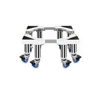Washing Machine Base Heavy Duty Stand Movable Refrigerator with Double Rotating Wheels 45-65cm for Dryer and Refrigerator Multi-Functional Dryer Shelf Fridge Freez