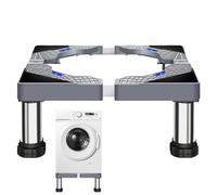 Washing Machine Base - Laundry Pedestal Stand | Stainless Steel Dryer Stand Base, Washer Dryer Base with 4 Strong Feet, Heavy Duty Washing Machine Riser, Washing Machine Base Stand for Home
