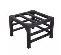 Washing Machine Base | Sturdy Washing Machine Shelf | Dryer/Washing Machine Pedestal with Shelf | Washing Machine Base with Double Base Frame | Powder-coated Steel | Black (60×60×H40cm)