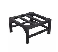 Washing Machine Base | Sturdy Washing Machine Shelf | Dryer/Washing Machine Pedestal with Shelf | Washing Machine Base with Double Base Frame | Powder-coated Steel | Black (55×55×H30cm)