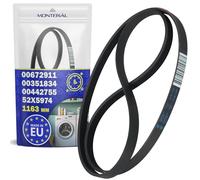Washing Machine Belt Poly V 1163 mm J5 with Original Code 672911 00672911 351834 00351834 00442755 for Bosch for Balay for Siemens 52X5974 for Brandt for Fagor - MADE IN EU - MONTERAL