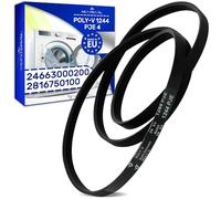 Washing Machine Belt Poly-V 1244 PJE 4 with the Original Code 2816750100 24663000200 for Beko - MADE IN EU - Warranty 10 Years - MONTERAL