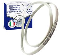 Washing Machine Belt Poly-V 1270 J 5 with the Original Code 6602001072 6602001497 C00194425 for Indesit for Whirlpool for Samsung - MADE IN ITALY - Warranty 10 Years - MONTERAL
