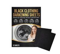 Washing Machine Black Dye | Intense All Purpose Dark Garment Restoration - Laundry Faded Out Clothes Darkening Sheets - for Collar Cuffs Jeans Quilt Cover Pant Coat