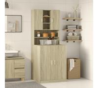 Washing Machine Cabinet Bathroom Cupboard Laundry Shelf Storage Rack vidaXL