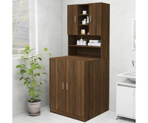 Washing Machine Cabinet Bathroom Cupboard Laundry Shelf Storage Rack vidaXL