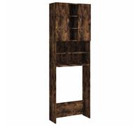 vidaXL Washing Machine Cabinet Smoked Oak 64x25.5x190 cm