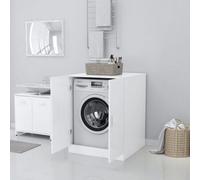 vidaXL Washing Machine Cabinet White Bathroom Furniture Cupboard Storage Rack