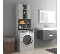 vidaXL Washing Machine Cabinet Grey Sonoma 64x25.5x190 cm
