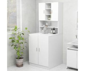 Washing Machine Cabinet Display Bathroom Storage Cupboard Engineered Wood Vidaxl