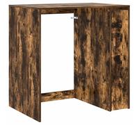 Washing Machine Cabinet Smoked Oak Wood Material 87 x 60 x 89 cm with 2 Compartments Storage Space for Bathroom Modern Space Saving Durable