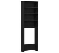 vidaXL Washing Machine Cabinet Black Oak 64 x 24 x 190 cm