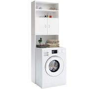 Washing Machine Cabinet White 185x63x20cm