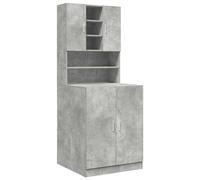 Washing Machine Cabinets 2 pcs Concrete Grey Engineered wood vidaXL