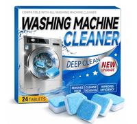 Washing Machine Cleaner, 24 Pack Washing Machine Tablets for HE Top Load & Front Loader Washer, Washing Machine Cleaner Deep Clean Descaler Removes Odor and Grime Inside Drum and Laundry Tub Seal