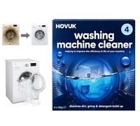 Washing Machine Cleaner 4 x 125g Drum Cleaning Sachets Removes Limescale Dirt and Odours Deep Appliance Care for Front and Top Load Washers