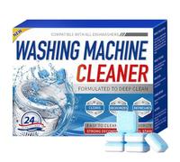 Washing Machine Cleaner & Descaler - 24 Tablets for Deep Cleaning, Freshening HE, Front & Top Load Washers. Septic Safe, Eco-Friendly Limescale & Odor Remover. Cleans Tub Seals & Drain Pumps