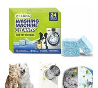 Washing Machine Cleaner for Pet Owners - Washing Machine Drum Cleaner, Pet Hair Dissolver Washing Machine, Deep Clean Removes Pet Hair Build-Up, Residue, Odours & Limescale (1 Box, 24pcs)