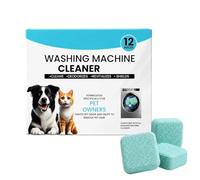 Washing Machine Cleaner,New Drum Tablets,12 Pack 12 Month Supply,Clean Drum Cleaner, Pet Hair & Odor Remover, for HE Top Front Load (1 Box)
