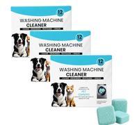 Washing Machine Cleaner,New Drum Tablets,12 Pack 12 Month Supply,Clean Drum Cleaner, Pet Hair & Odor Remover, for HE Top Front Load (3 Box)