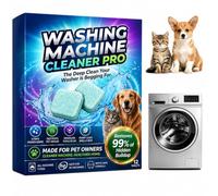 Washing Machine Cleaner Pro Tablets -12, Remove Odour & Pet Hair, Clean the Inner Drum and Laundry Tub Seal, All Washing Machines, Eliminates Odour Mould Detergent Residue