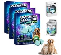 Washing Machine Cleaner Pro, Washing Machine Cleaner Pro, for All Washers, Natural Mild Formula, Deep Cleanse, Remove Odor & Build-Up, Freshen Drum, 12 Tablets (3 PCS, 1)