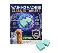 Washing Machine Cleaner Tablets- 12/Box, Deep Cleaning Tablets for Washing Machines, Remove Odour, Pet Hair, Detergent Residue & Build-Up for Household Daily Use