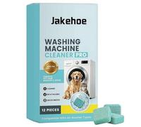 Washing Machine Cleaner Tablets, 12 Pack Deep Cleaning Descaler for HE Front & Top Load Washers, Removes Pet Hair Odor & Residue Buildup, Septic Safe