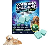 Washing Machine Cleaner Tablets 12 Pack,Pet Hair Cleaner Tablets,Remove Odour & Pet Hair, Eliminates Odour Detergent Residue