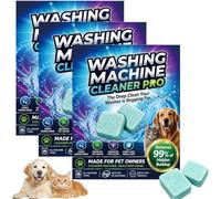 Washing Machine Cleaner Tablets 12 Pack,Pet Hair Cleaner Tablets,Remove Odour & Pet Hair, Eliminates Odour Detergent Residue