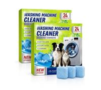 Washing Machine Cleaner Tablets, 24 Count Washer Cleaner for Front Load, Top Load & HE Washers, Laundry Machine Care for Pet Owners, Neutral Scent (48 tablets)