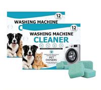 Washing Machine Cleaner Tablets for Pet Owners, 12 Count Washer Cleaner Tablets, for Front Load, Top Load & HE Washers, Deep CleaningTablets, Washer Drum, Residue, Grime, Odor & Pet Hair Buildup