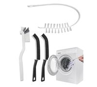 Washing Machine Cleaning Brush Set, Front Load Washer Machine Cleaner Accessories with 1PCS Drum Slot Cleaner Brushes and 1PCS Hard Bristle Crevice Cleaning Brush for Window Track