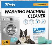 Washing Machine Cleaning Tablets, 24 Pack, 1 Year Supply for Pet Owners, Deep Cleaning, Descaler for HE, Top and Front Loading Washing Machines, Septic Safe and Eco-Friendly, Removed