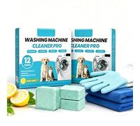 Washing Machine Cleaning Tablets Pet Hair, Pet Hair Remover Washing Machine Quickly Dissolves Stain & Limescale & Pet Hair & Pet Odors for Long-Lasting Freshness, Protects the Drum, Extending (2PCS)