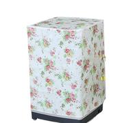 Washing Machine Cover 2pcs Waterproof Washing Machine Dryer Cover Sunscreen Passport Cover Coated Silver Protection Case Zippered Roller For Home Kitchen(Pink Flower)