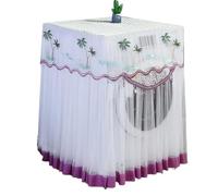 Washing Machine Cover Fully Automatic Washing Machine Cover Tassel Pendant with Lace Embroidery Sunscreen of Drum(Style-B2)