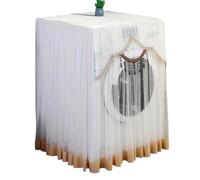Washing Machine Cover Fully Automatic Washing Machine Cover Tassel Pendant with Lace Embroidery Sunscreen of Drum(Style-A1)