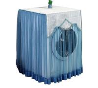 Washing Machine Cover Fully Automatic Washing Machine Cover Tassel Pendant with Lace Embroidery Sunscreen of Drum(Style-A3)